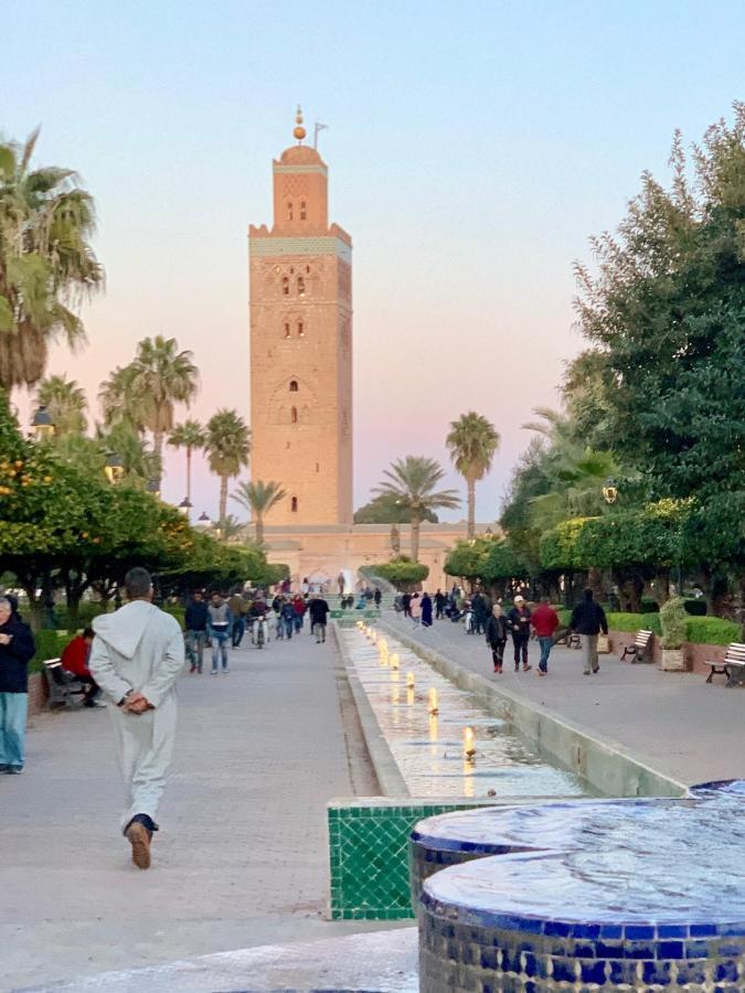 Authentic Moroccan Charm Apartment In Marrakech Terrace Marrakesh Bagian luar foto